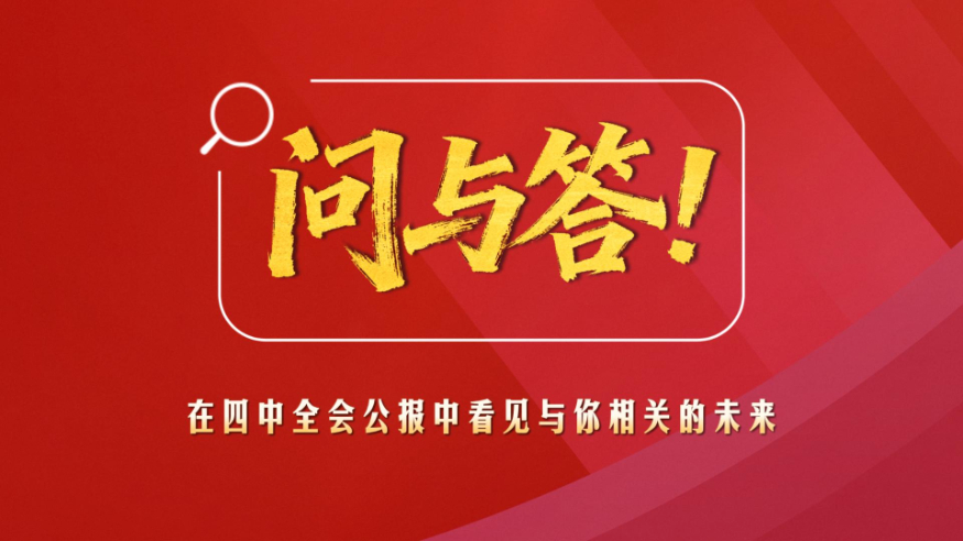创意微视频丨问与答！在四中全会公报中看见与你相关的未来