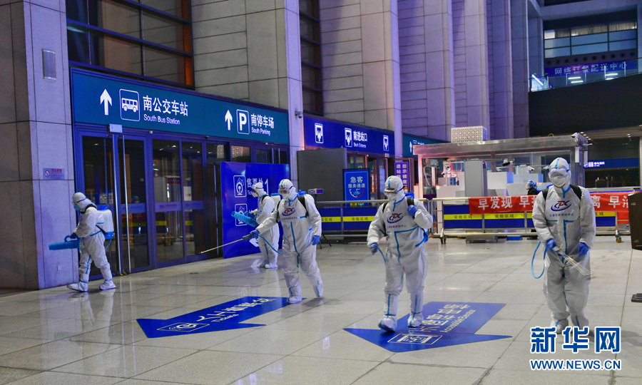 天津三大火车站进行全面消杀 作业场所面积约25万平方米