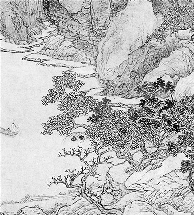 孟浩然诗意图(局部 清 王翚) 孟浩然诗意图(局部 清 王翚)