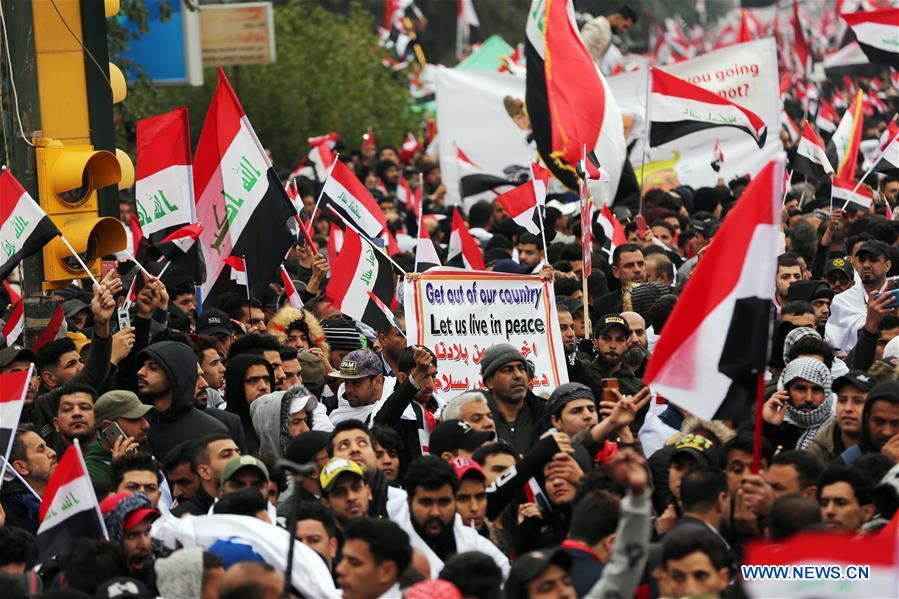 IRAQ-BAGHDAD-PROTEST-U.S. TROOPS PRESENCE