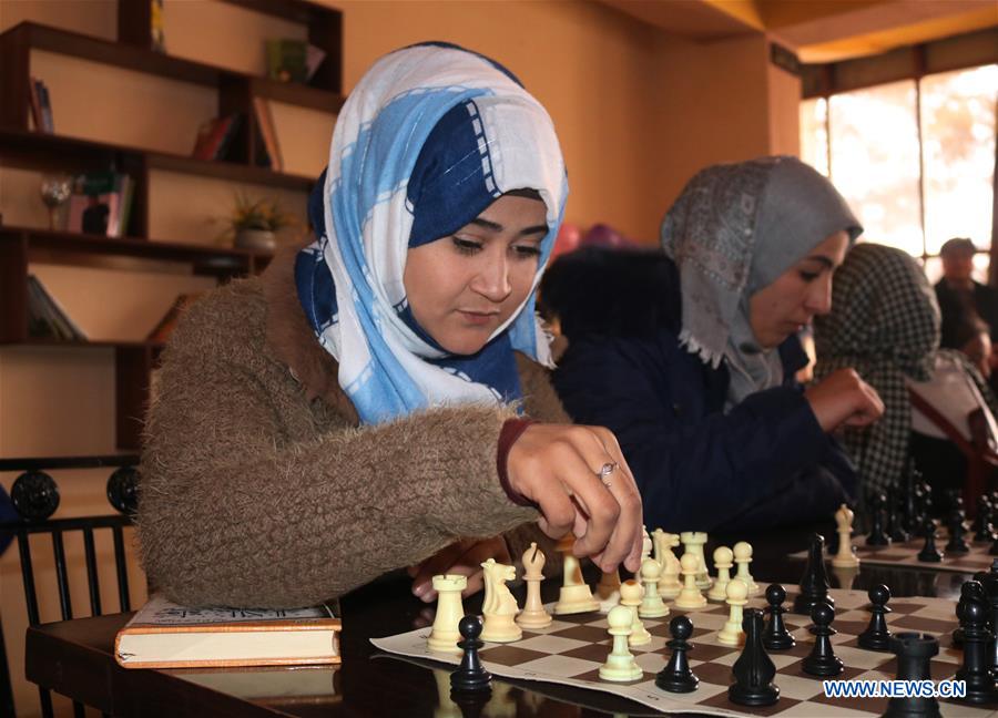 AFGHANISTAN-JAWZJAN-CHESS-GIRLS 