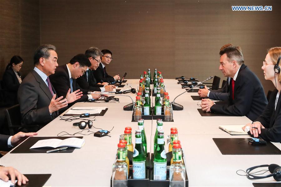 GERMANY-MUNICH-CHINESE FM-ICRC PRESIDENT-MEETING