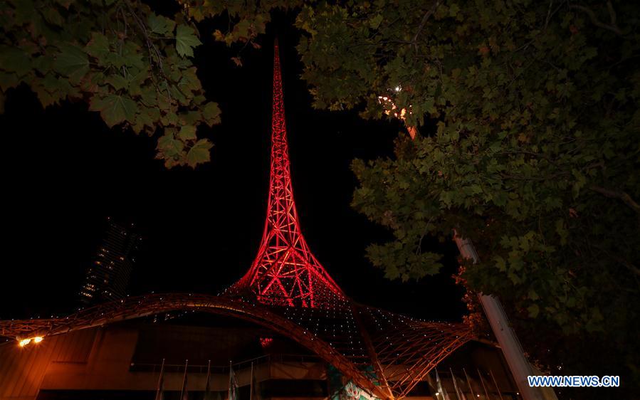 AUSTRALIA-MELBOURNE-LIGHT-CAMPAIGN-SUPPORT-CHINA