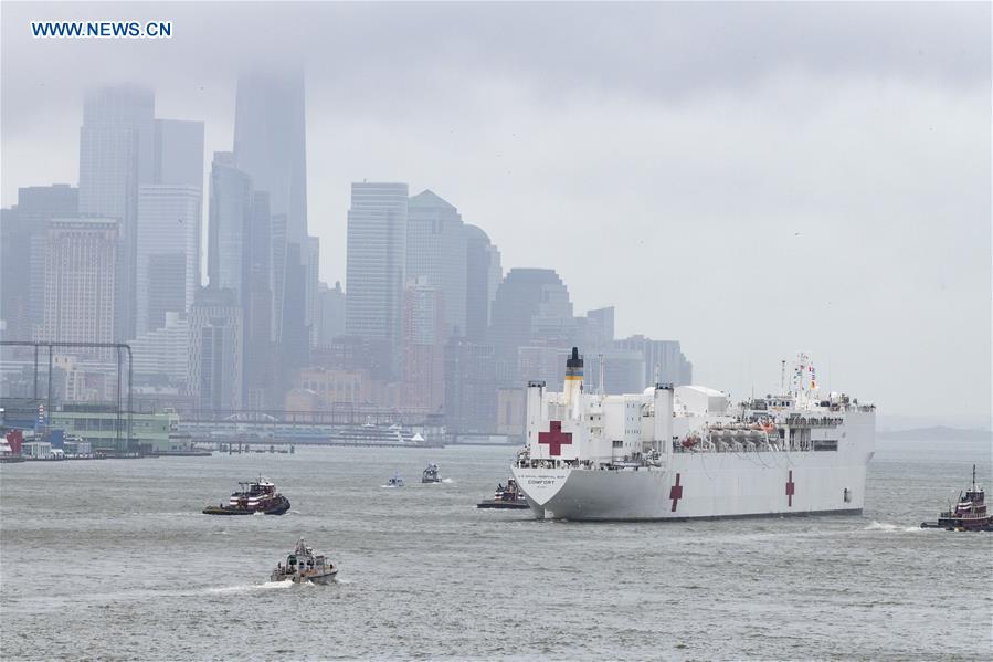 U.S.-NEW YORK-NAVY HOSPITAL SHIP COMFORT-DEPARTURE