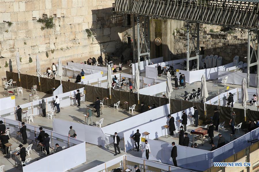 MIDEAST-JERUSALEM-WESTERN WALL-COVID-19