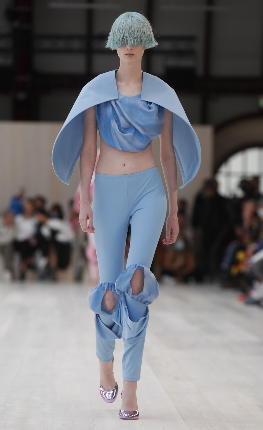 Paris, France. 22nd June, 2022. A model presents a creation from