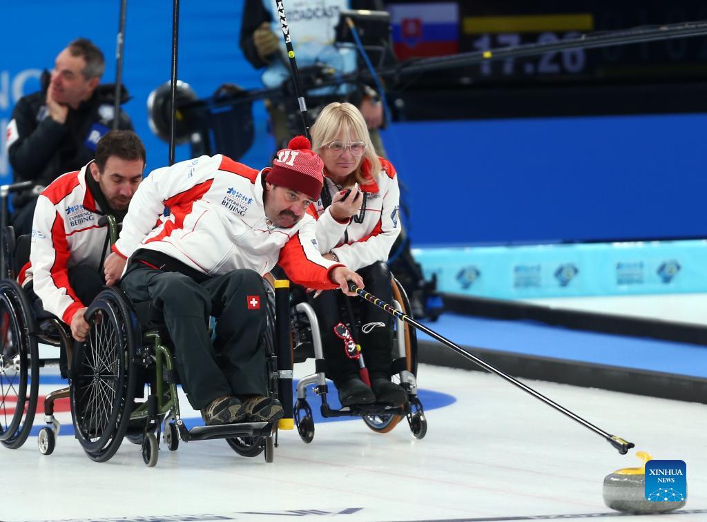 Highlights of World Wheelchair Curling Championship 2021 Xinhua