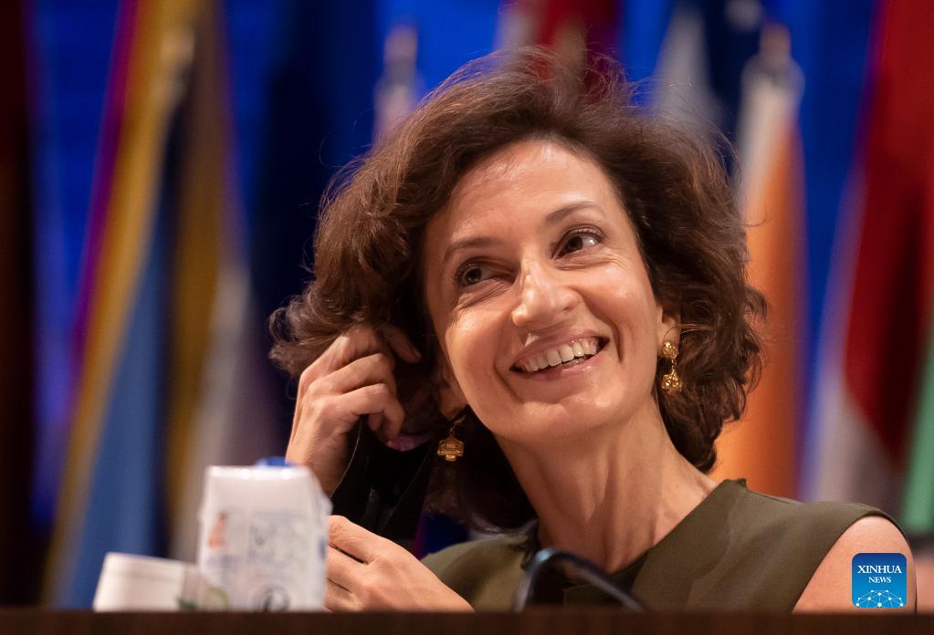 Audrey Azoulay reelected UNESCO head Xinhua