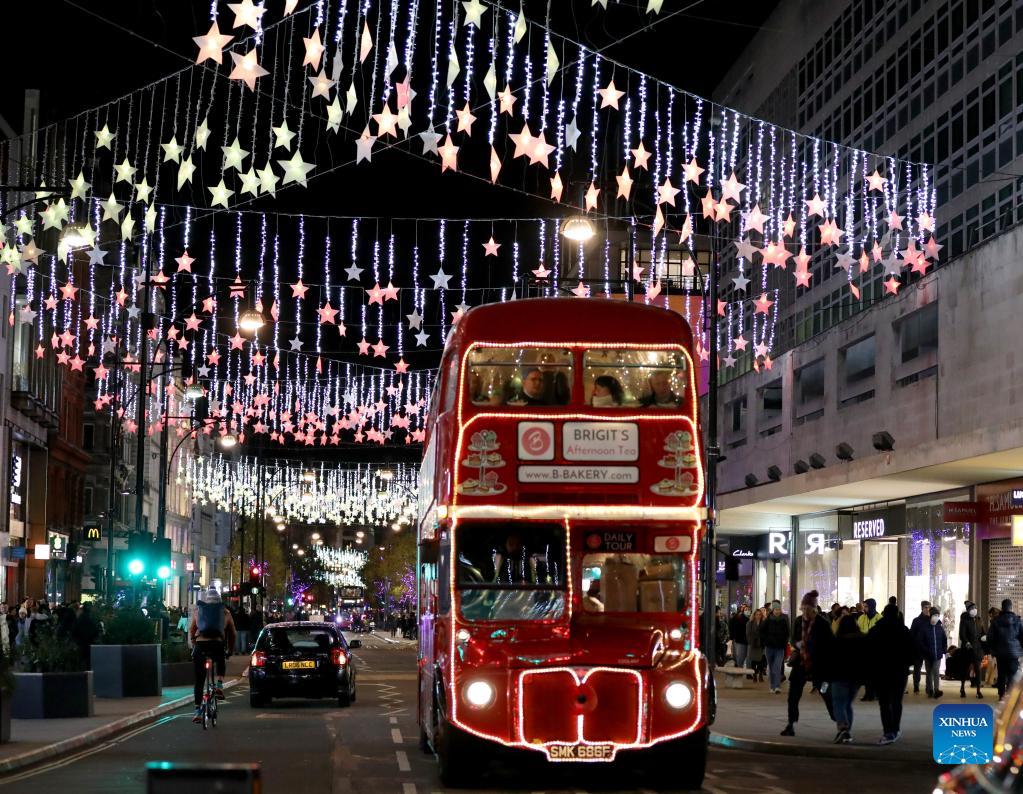 Christmas lights and decorations seen in London Xinhua
