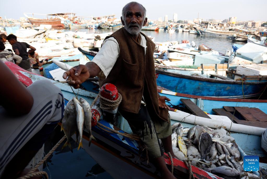 In pics: fishing harbor in Yemen's war-torn Hodeidah - Xinhua