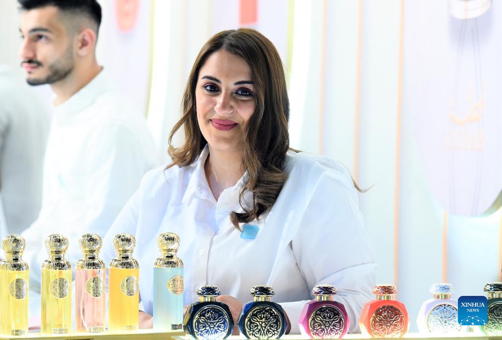 In pics perfume exhibition in Hawalli Governorate, Kuwait Xinhua