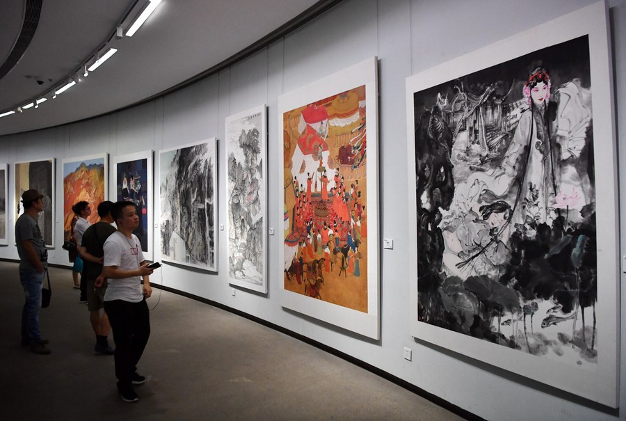 Silk Road international art exhibition kicks off in Xi'an Xinhua