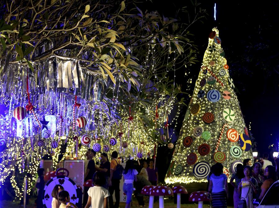 MYANMAR-YANGON-CHRISTMAS LIGHTS
