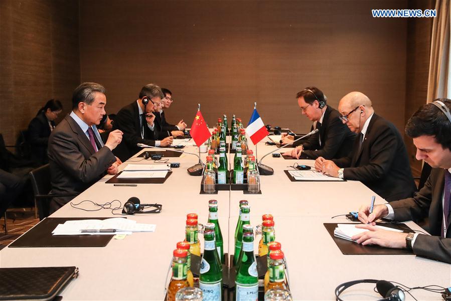 GERMANY-MUNICH-CHINESE FM-FRENCH FM-MEETING