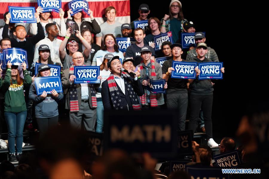 U.S.-PRESIDENTIAL ELECTION-ANDREW YANG-QUIT-FILE PHOTO