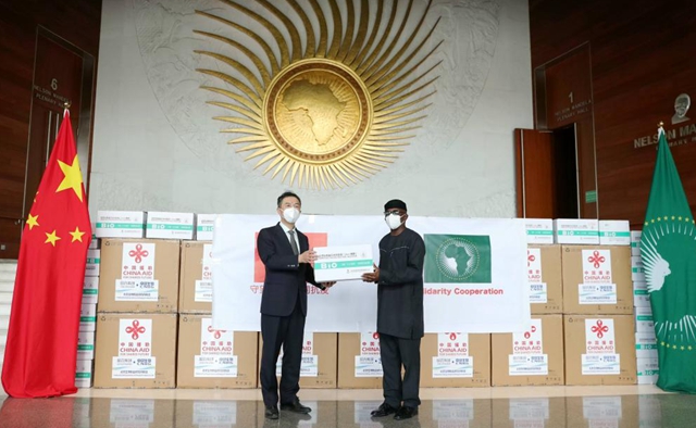 AU receives Chinese COVID-19 vaccines