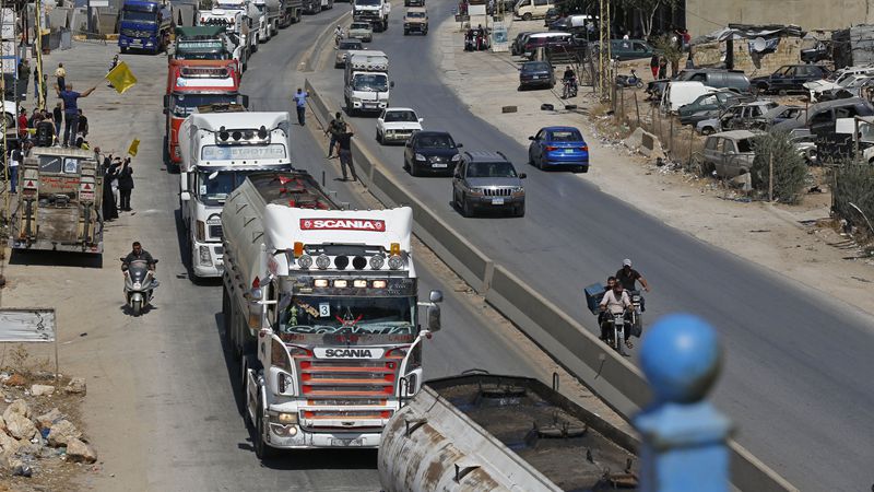 Lebanon receives tanker trucks carrying Iranian oil