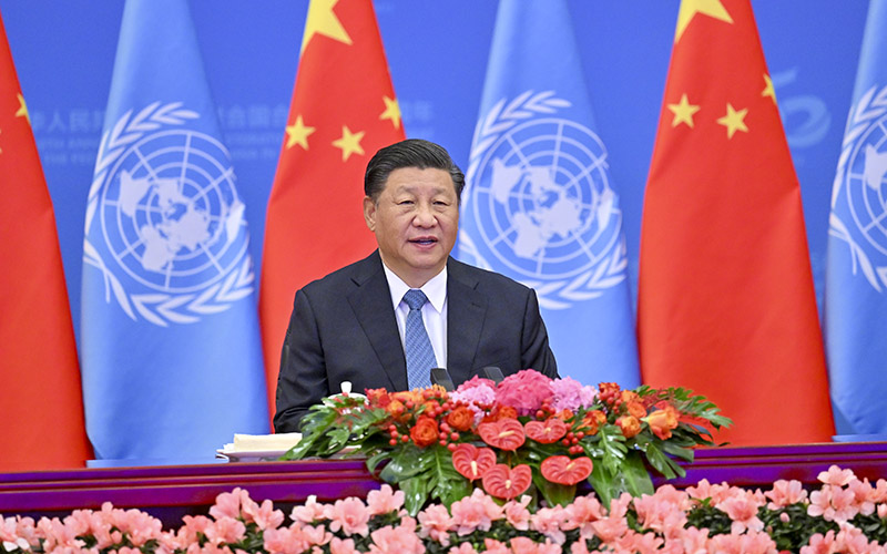 Xi attends meeting marking 50th anniversary of restoration of People's Republic of China's lawful seat in UN
