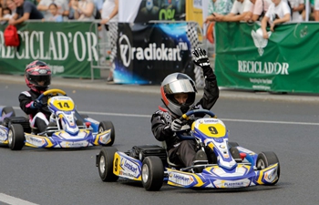 Young people participate in electric karting competitions in Romania