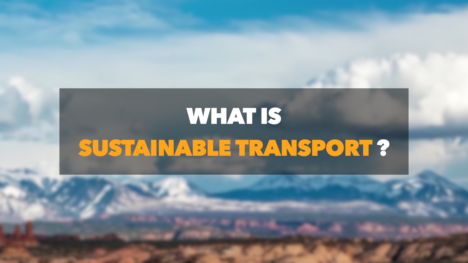GLOBALink | Why is sustainable transport so important?