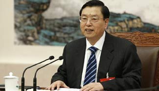Zhang Dejiang presides over 3rd meeting of presidium's executive chairpersons of 2nd session of 12th NPC