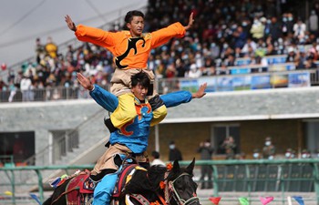 Gesar horse racing festival marked in China's Gansu
