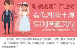 “假婚姻”产业链:看似利润丰厚 实则暗藏风险