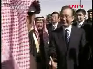温家宝与沙特友好人士亲切交流