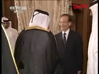 温家宝会见卡塔尔埃米尔哈马德