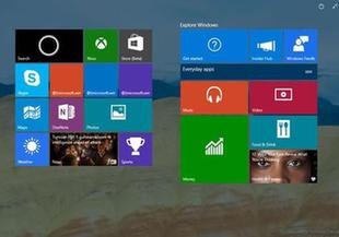 Windows 10新增透明開始功能表 磁貼浮在桌面上