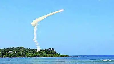 布拉莫斯导弹在安达曼-尼科巴群岛试射图