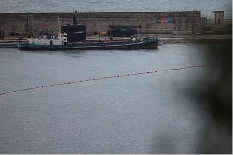 2014年美国核潜艇停靠直布罗陀港口（资料图）