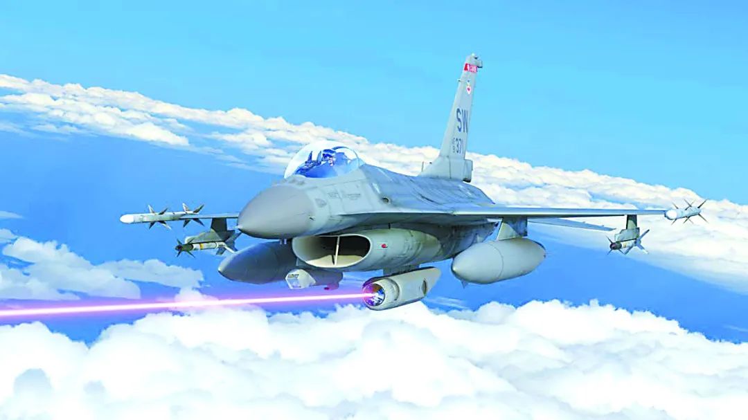 美国空军F-16战斗机挂载激光武器。（洛克希德·马丁公司网站）