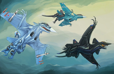 外国网友想象力太丰富 陆海空主战武器变大怪兽