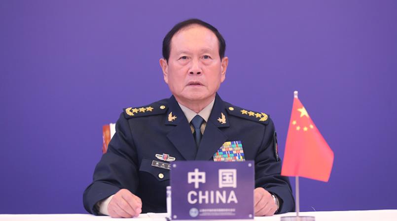 魏鳳和在上海合作組織成員國國防部長會議上發表視頻講話