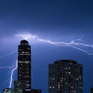 （国际·一周看天下）美国休斯敦：夜空中的闪电