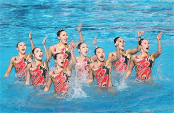 游泳世錦賽：中國隊奪得花遊集體技術自選冠軍
