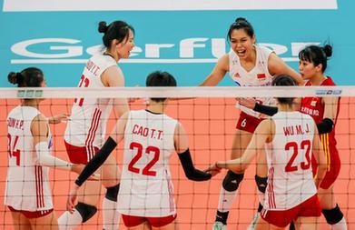 排球——女排亚洲杯：中国胜菲律宾 取得三连胜