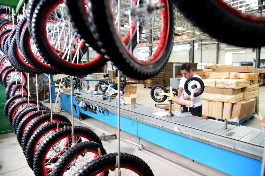 安徽五河：自行车外贸订单生产忙
