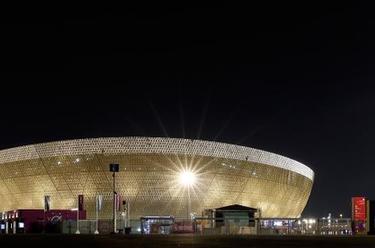 足球——卡塔尔世界杯比赛球场准备就绪