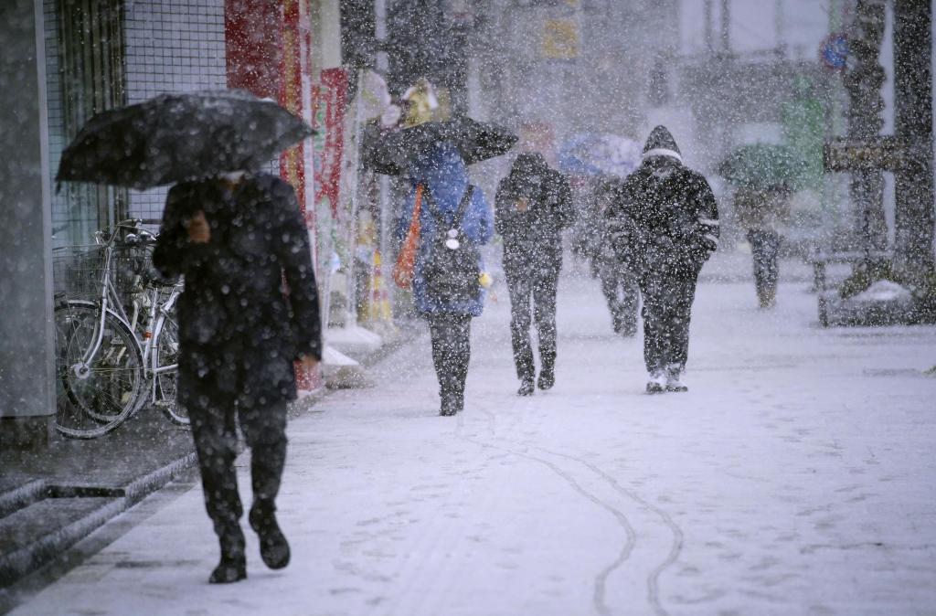 日本多地普降大雪