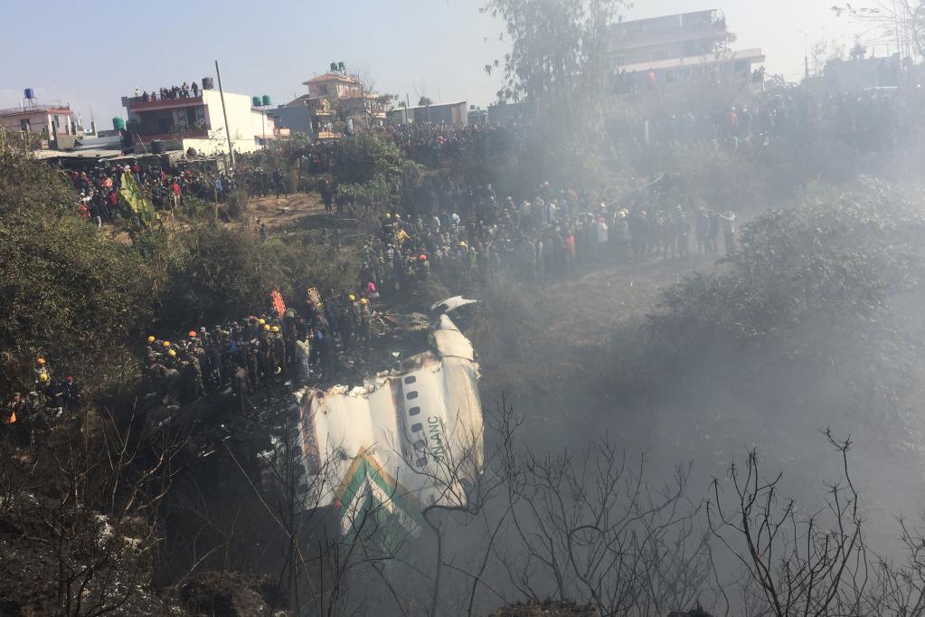 一架搭载72人的尼泊尔客机在尼中部博克拉地区坠毁