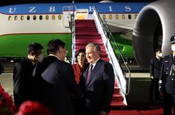 出席中国-中亚峰会的乌兹别克斯坦总统米尔济约耶夫抵达陕西省西安市