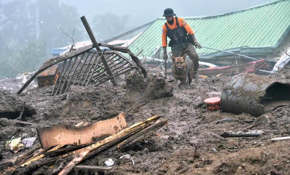 韩国强降雨死亡人数升至33人