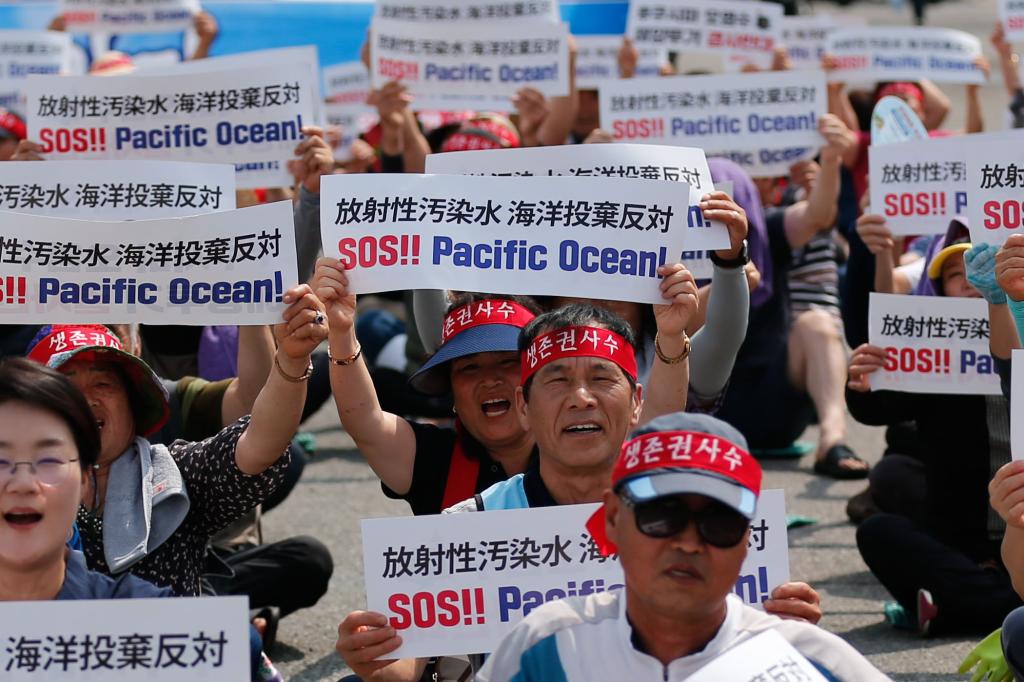 韓國漁民集會抗議日本核污染水排海