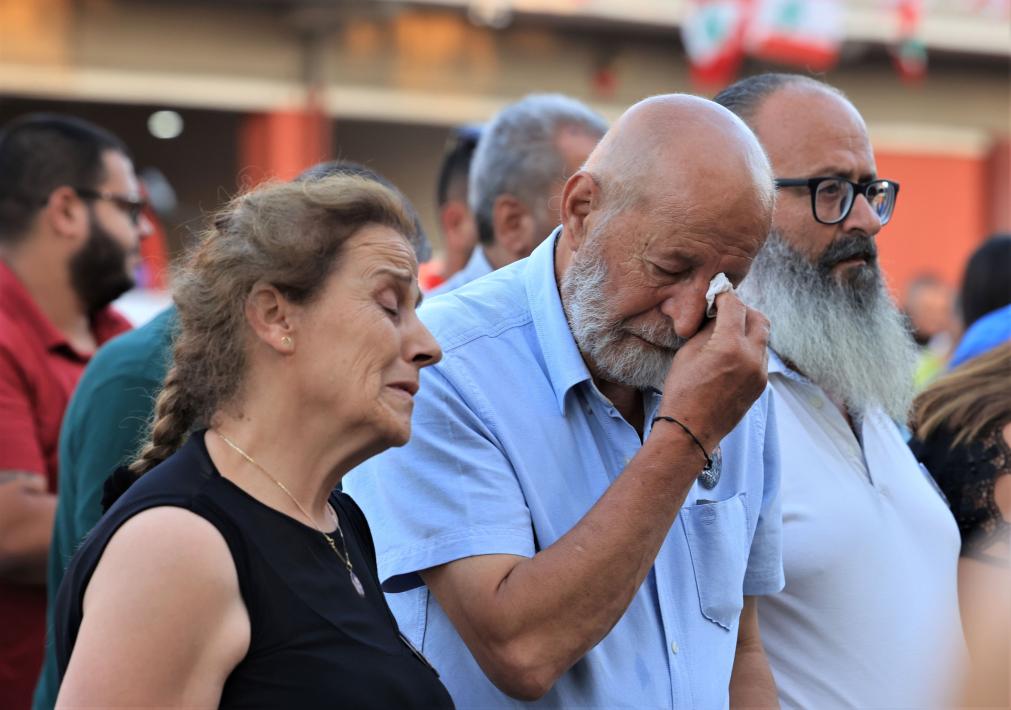 黎巴嫩舉行活動悼念貝魯特港口大爆炸中犧牲的消防人員