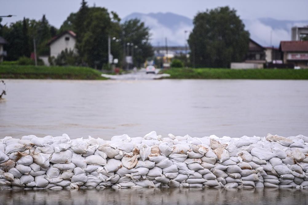 克罗地亚萨格勒布遭遇洪涝灾害