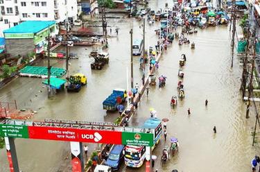 孟加拉国吉大港遭遇洪涝灾害