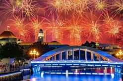 新加坡举行国庆庆典 庆祝独立58周年