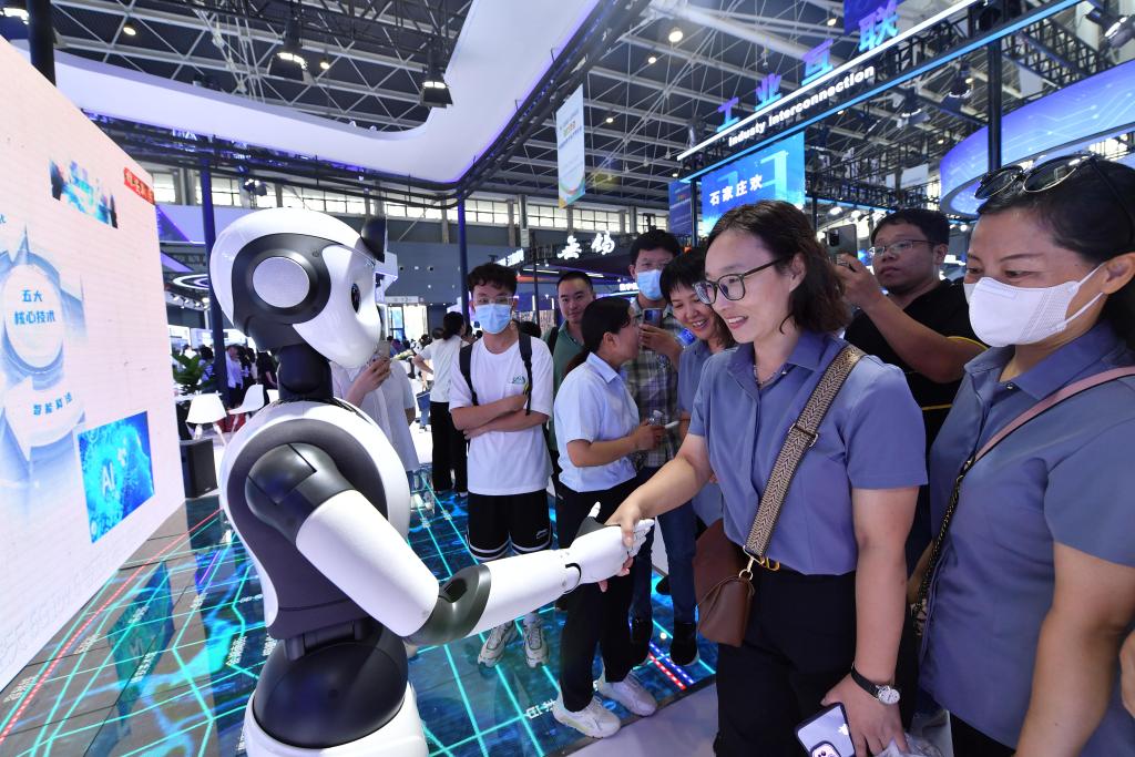 新华全媒+丨数博会上感受智能机器人科技魅力